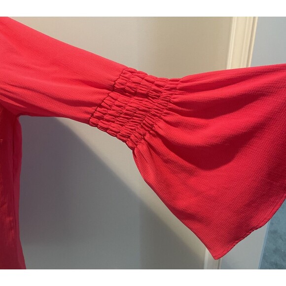 MICHAEL KORS Bell Sleeve Pink Tunic Top Small - Picture 2 of 4